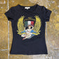 Blumarine Short Sleeve Top Black 2000s y2k Rockabilly Sexy with Attitude - M