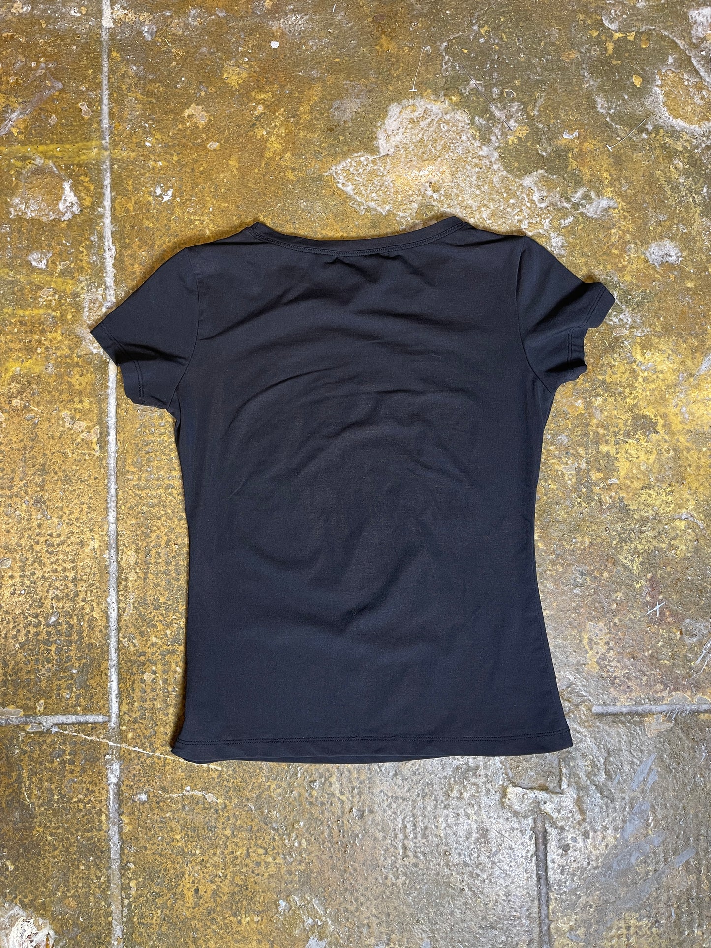Blumarine Short Sleeve Top Black 2000s y2k Rockabilly Sexy with Attitude - M