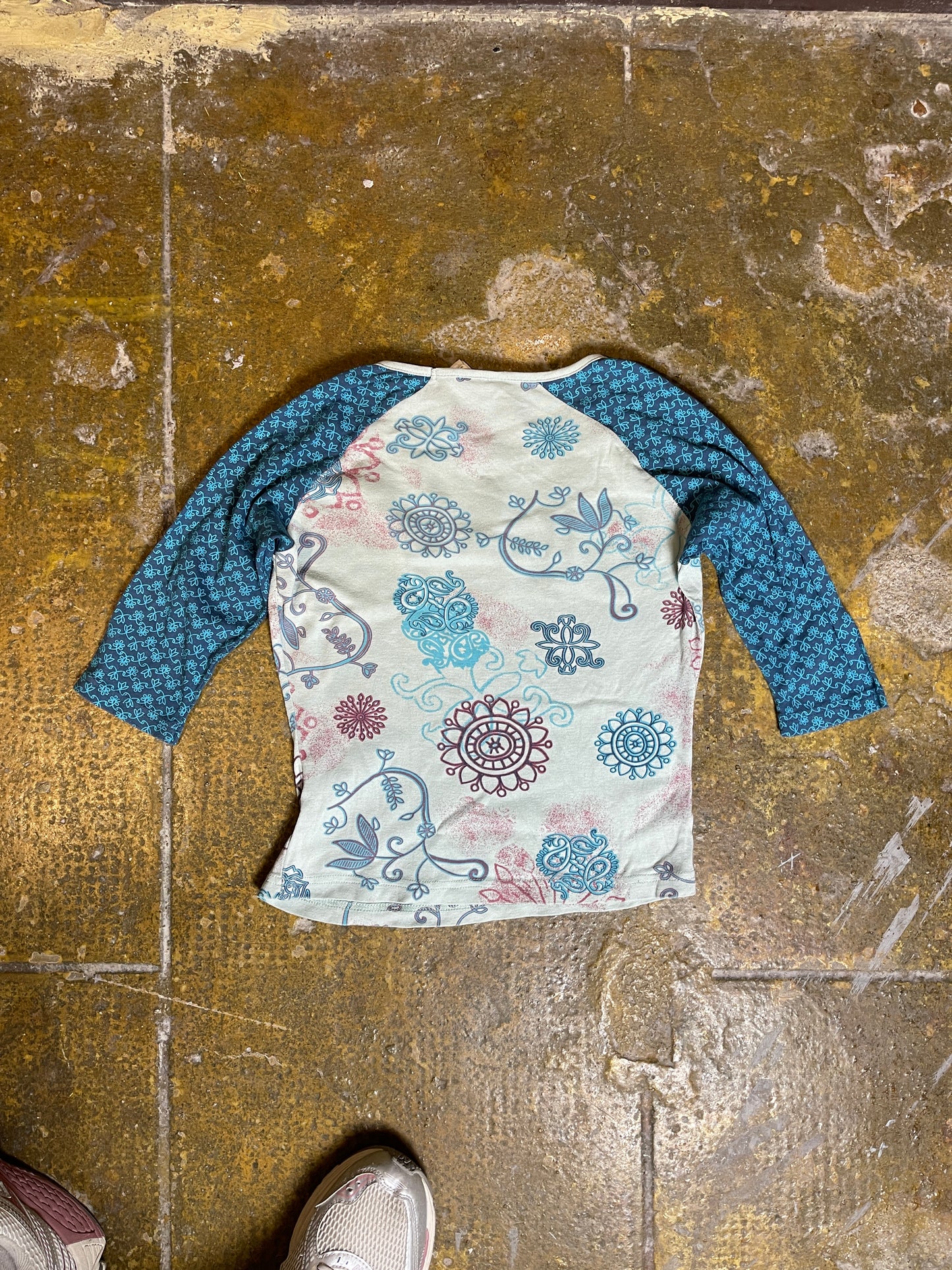 Tipster Long Sleeve Top Blue Turquoise 2000s y2k - M