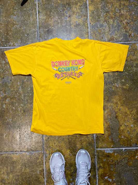 Donkey Kong  Country Returns T-Shirt 2010 Yellow - XL