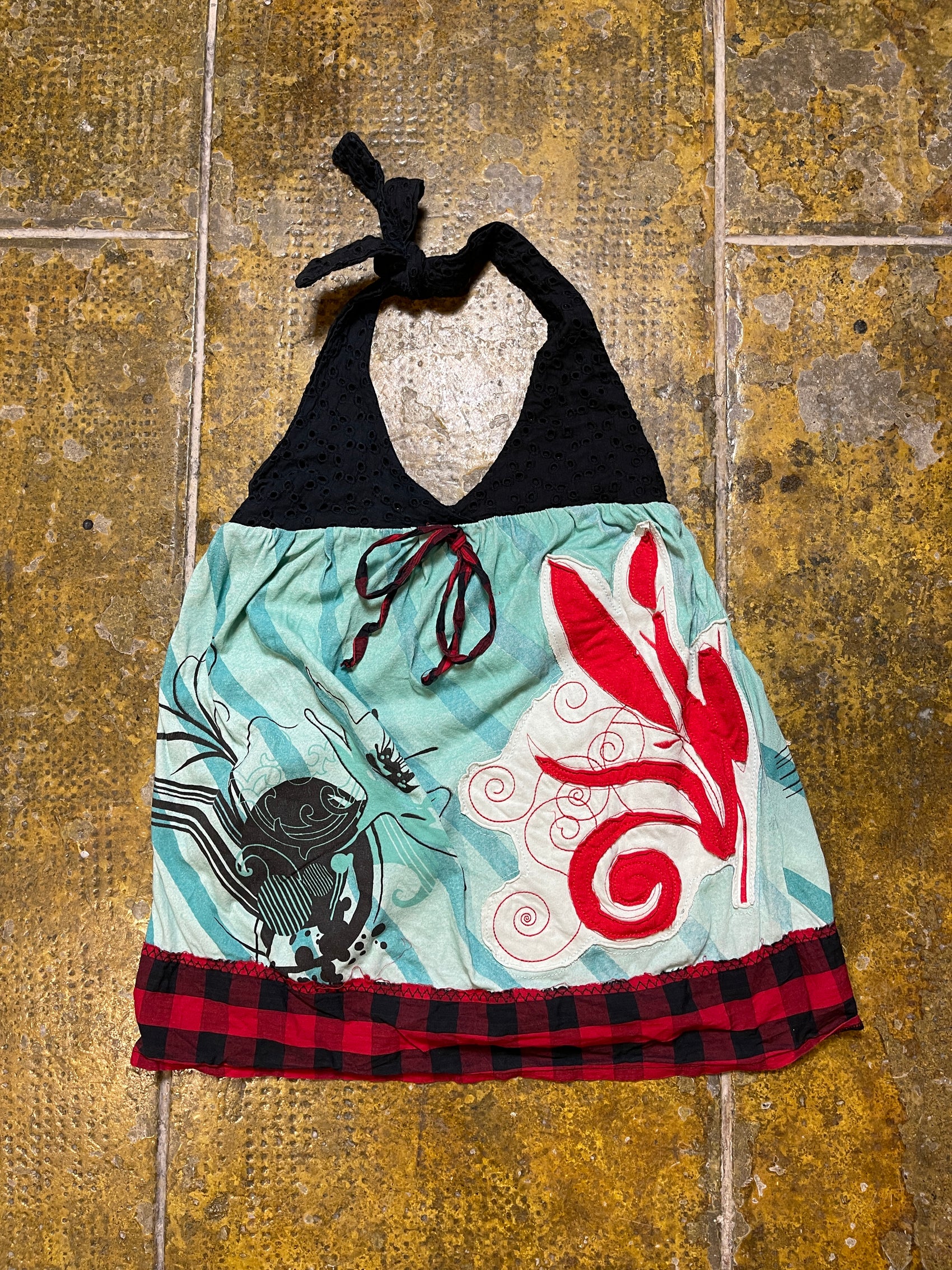 Smash Neckholder Sleeveless Top Multicolor 2000s y2k - S