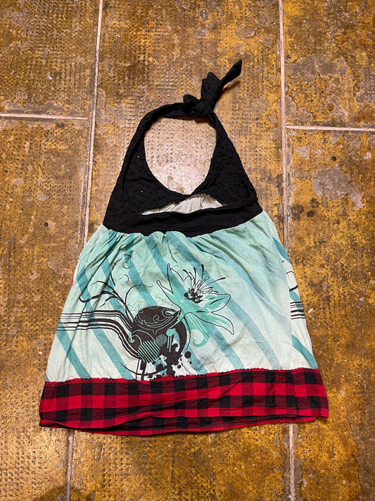 Smash Neckholder Sleeveless Top Multicolor 2000s y2k - S