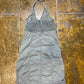 Freeman T Porter Sleeveless Neckholder Dress Gray 2000s y2k - XS