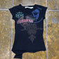 Freeman T Porter Short Sleeve Top Black 2000s y2k - XS