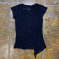 Freeman T Porter Short Sleeve Top Black 2000s y2k - XS