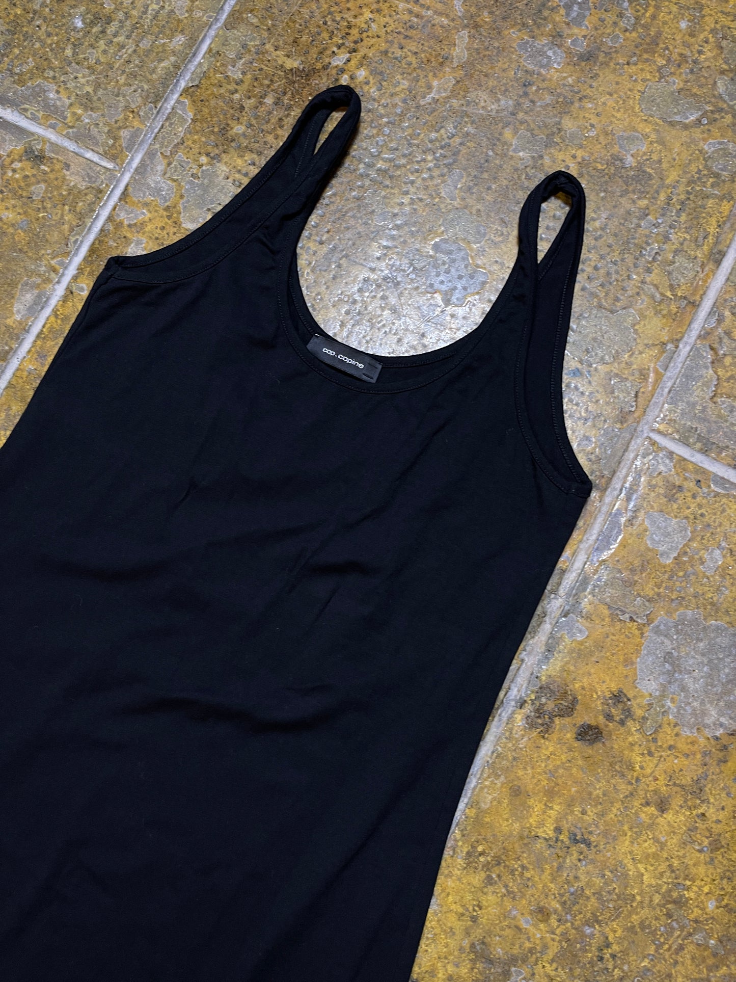 Cop Copine Sleeveless Dress Black 2000s y2k - S