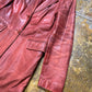 VIntage Zara Long Leather Coat Red 1990s - L