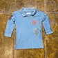 School Rag Short Sleeve Top Blue 2000s y2k - XS