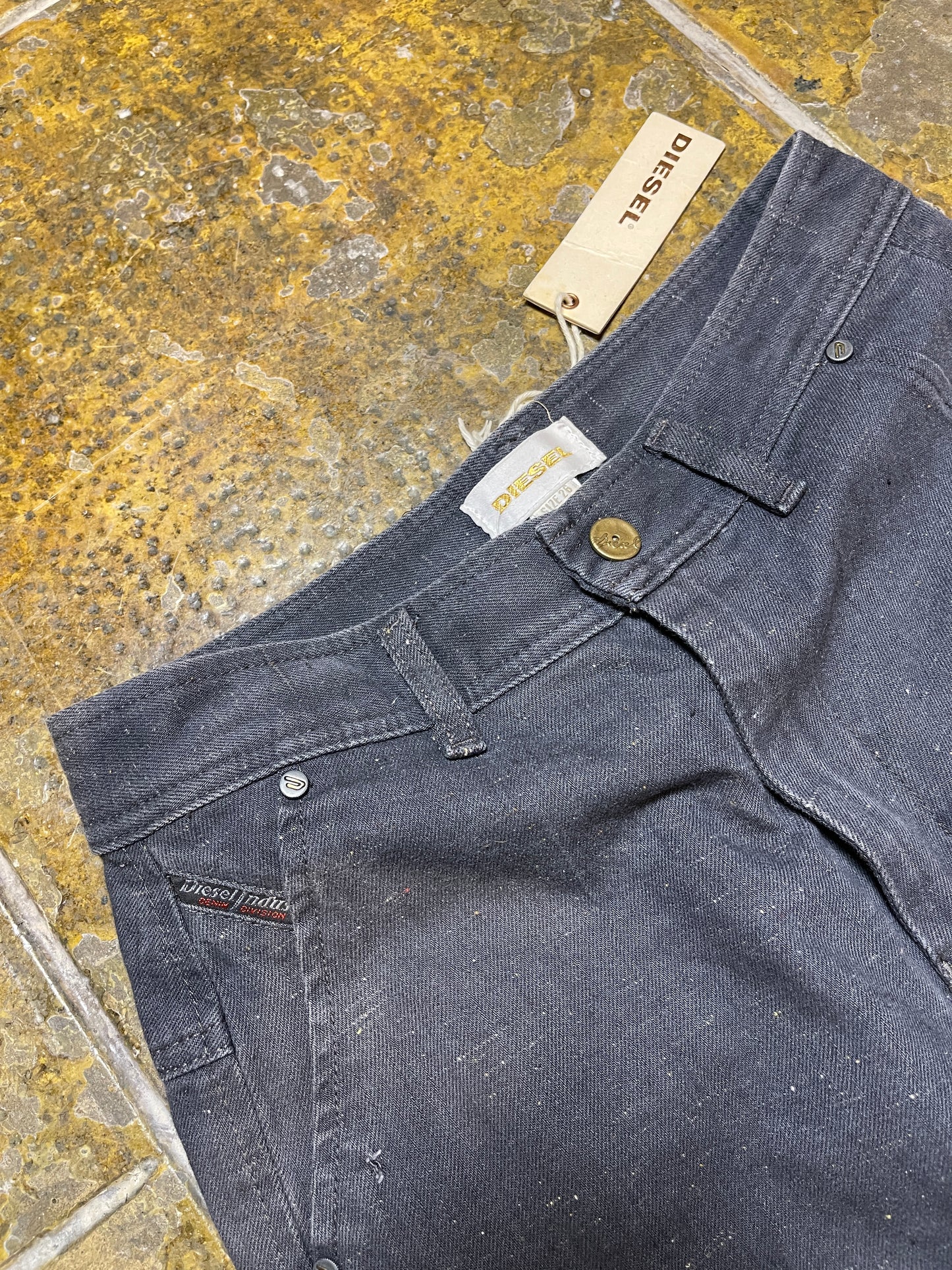 Diesel Bootcut Pants Gray Blue 2000s y2k Deadstock - S