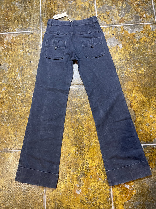Diesel Bootcut Pants Gray Blue 2000s y2k Deadstock - S