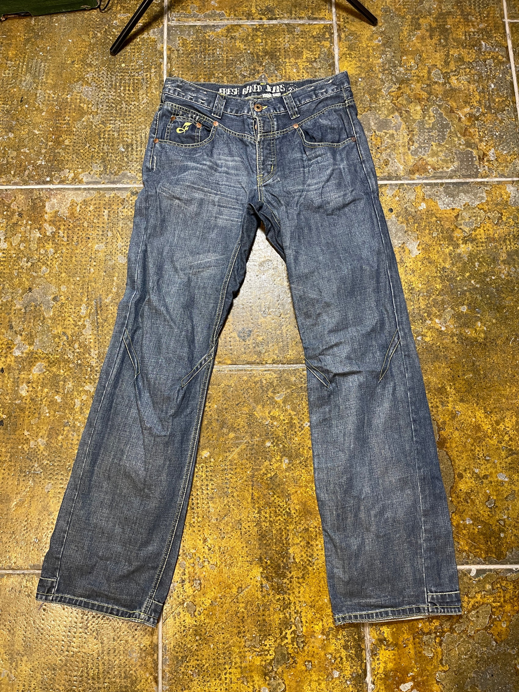 Fresh Baked Jeans Bootcut Denim Pants Blue 2000s y2k - M/L