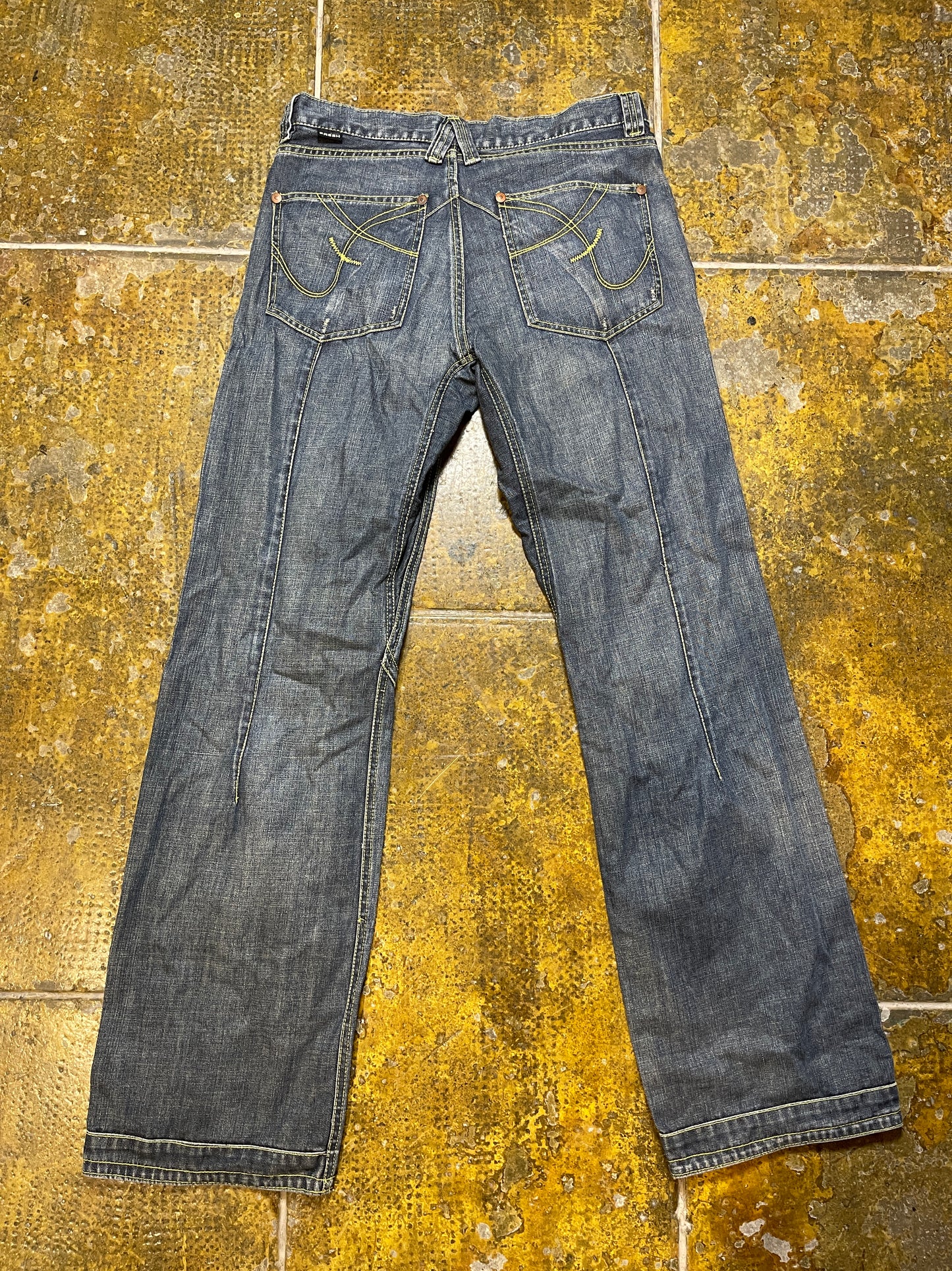 Fresh Baked Jeans Bootcut Denim Pants Blue 2000s y2k - M/L