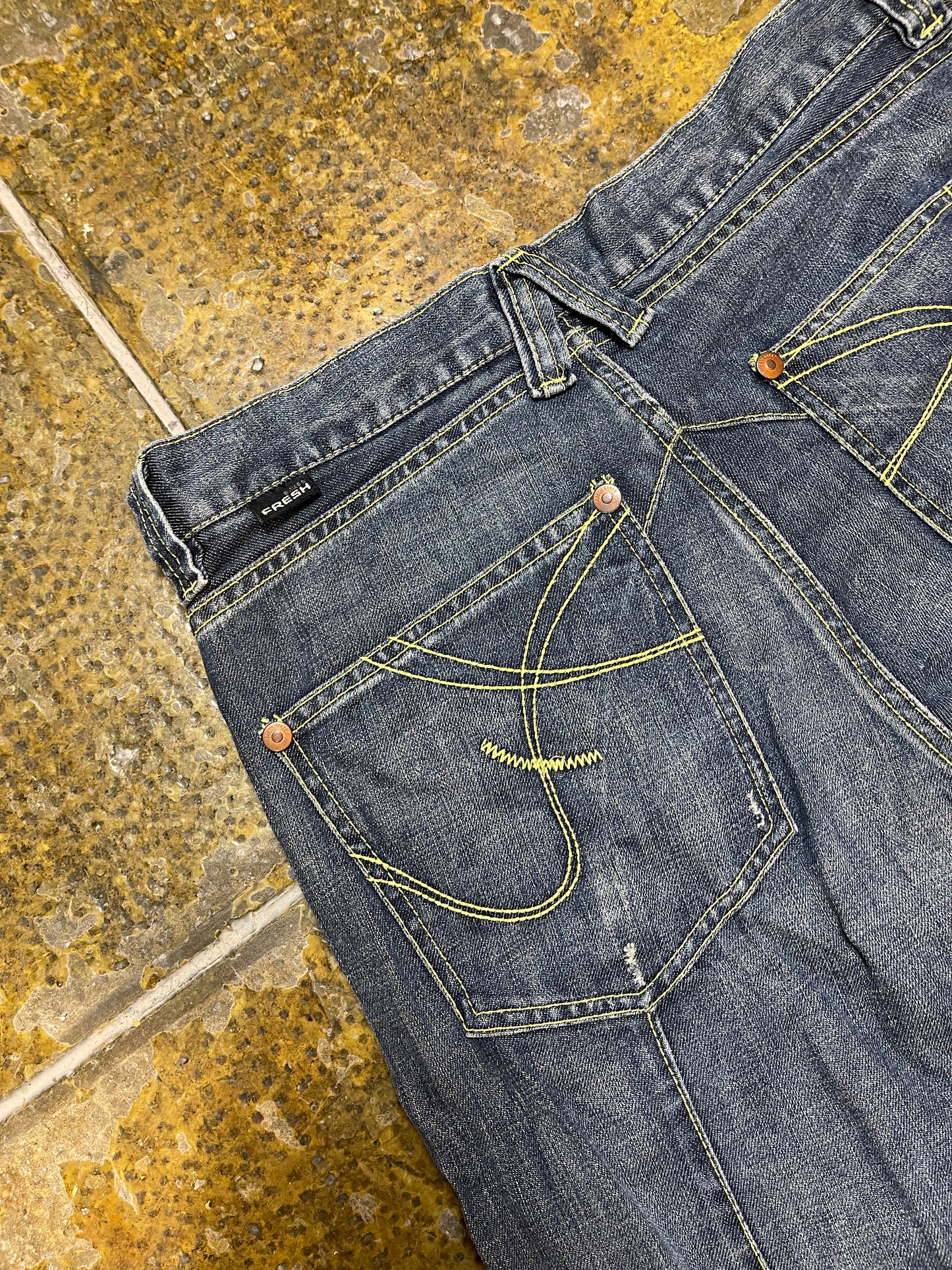 Fresh Baked Jeans Bootcut Denim Pants Blue 2000s y2k - M/L