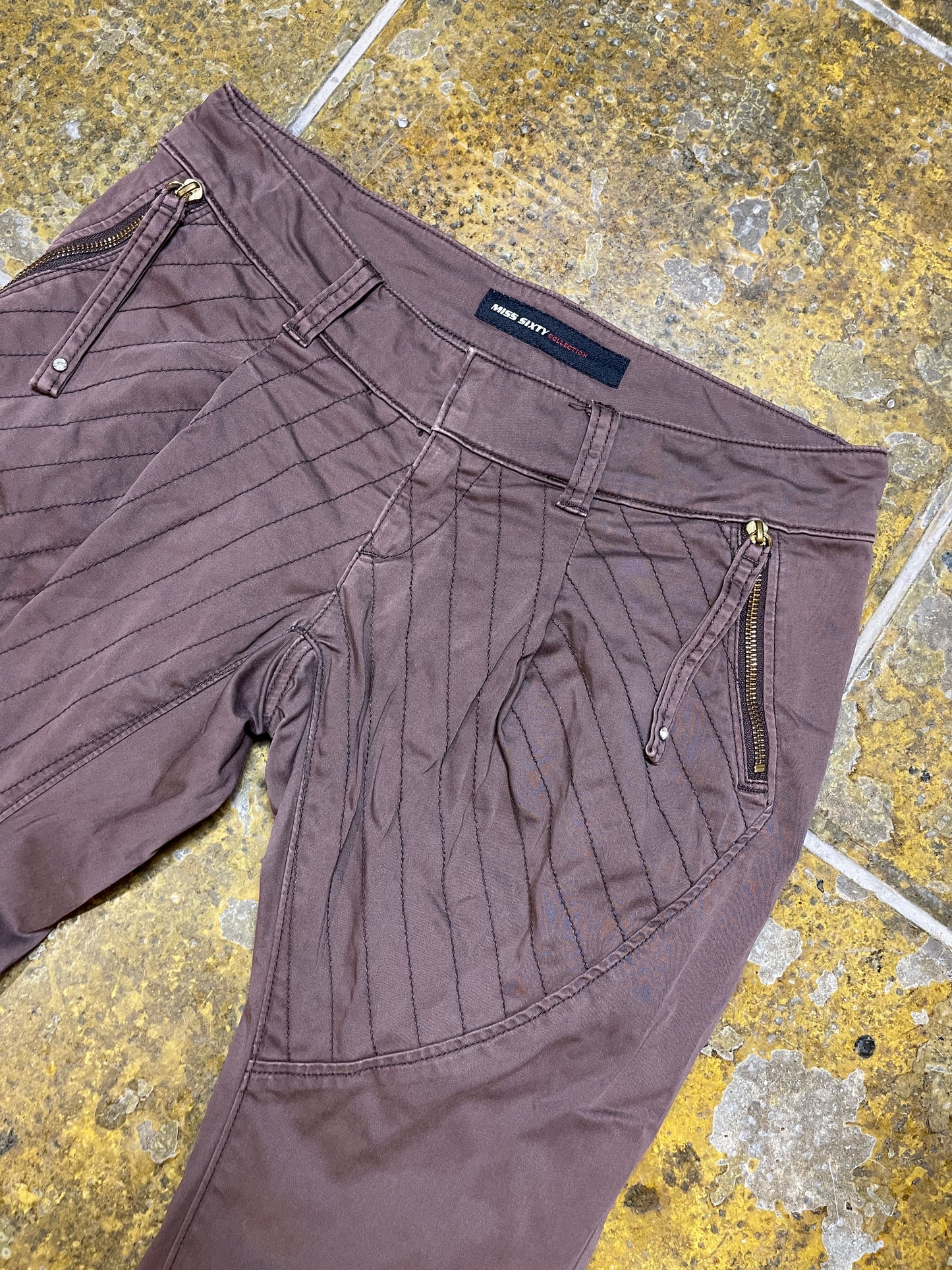 Miss Sixty Pants Low Waist Brown 2000s y2k - S