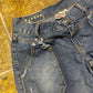 Deeply Low Waist Straight Denim Pants Blue 2000s y2k - S