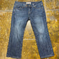 Sickonineteen Capri Denim Pants Blue 2000s y2k - S