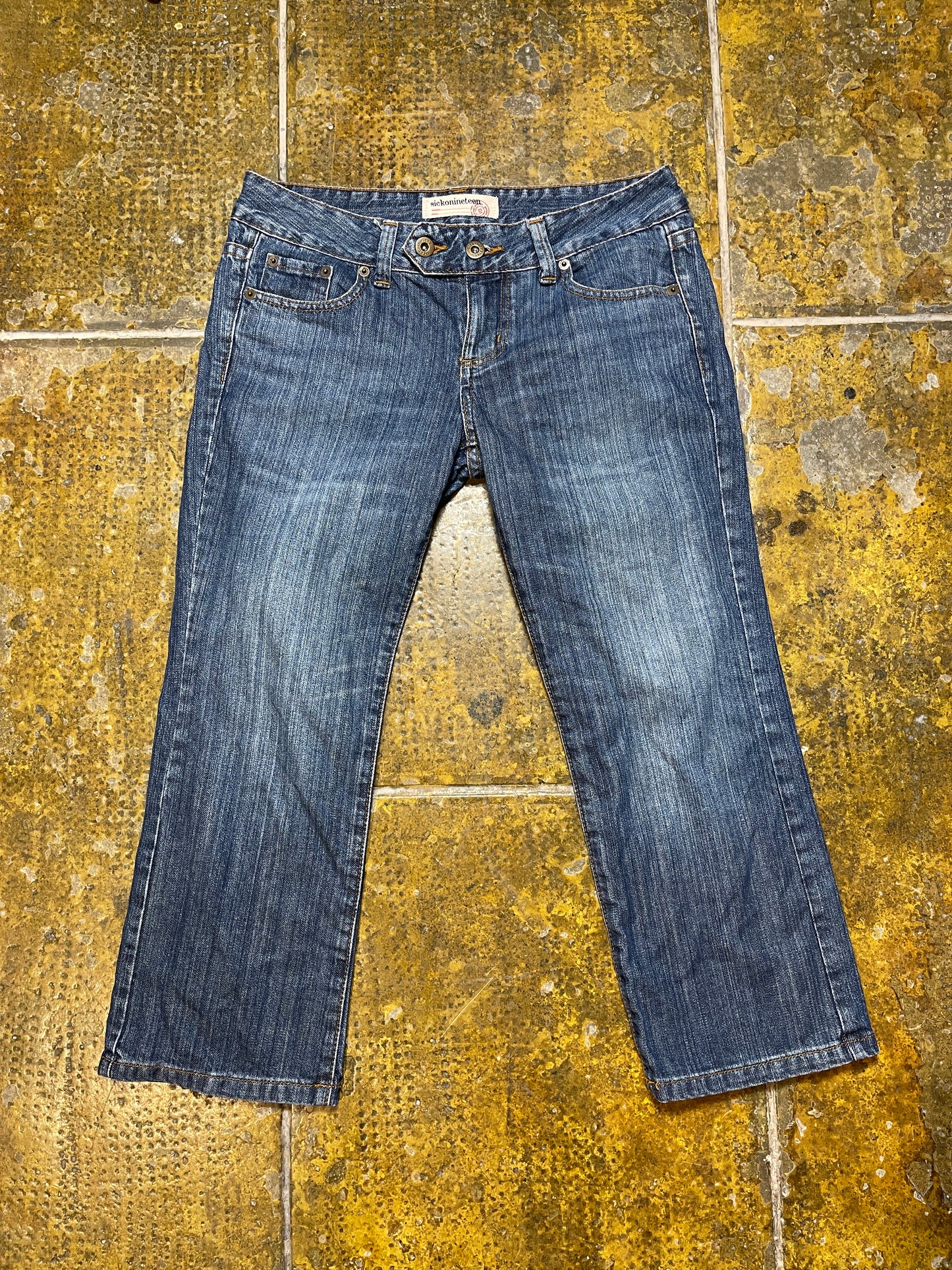 Sickonineteen Capri Denim Pants Blue 2000s y2k - S