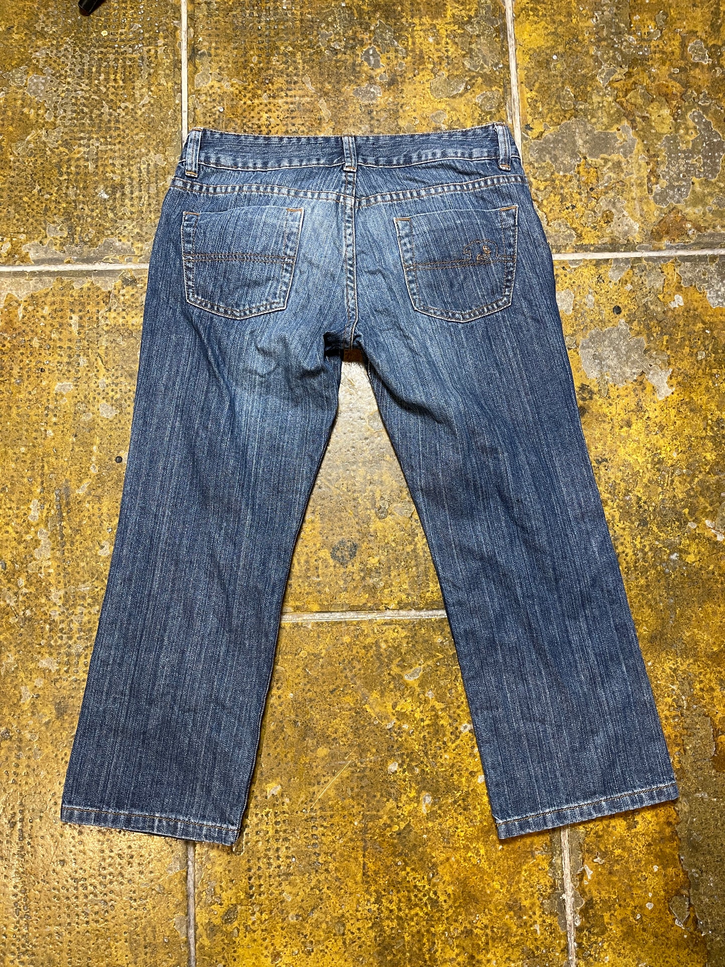 Sickonineteen Capri Denim Pants Blue 2000s y2k - S