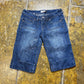 Mango Low Waist Denim Shorts Blue 2000s y2k - S