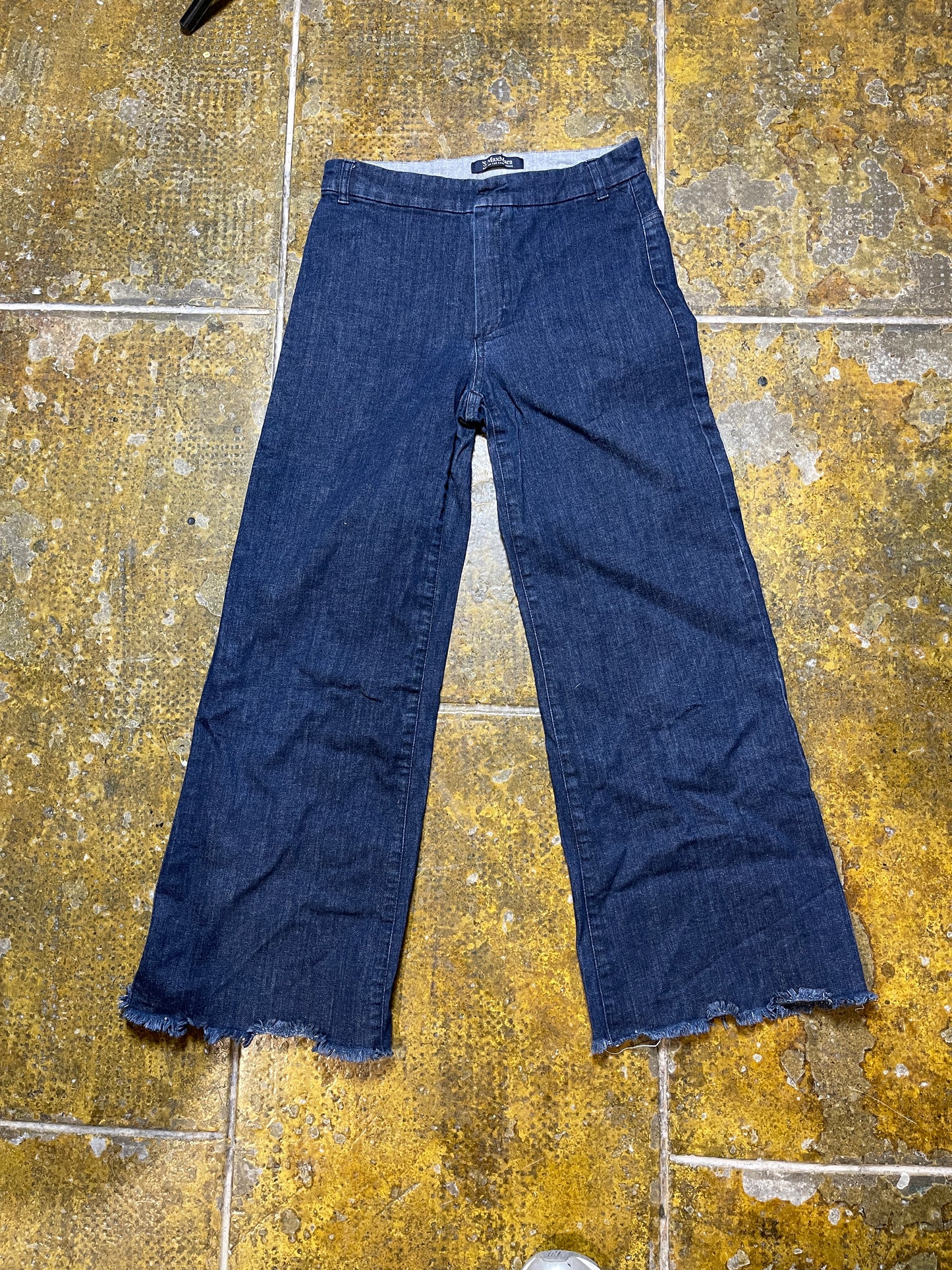 Max Mara Denim Capri Pants Blue 2000s y2k - XS