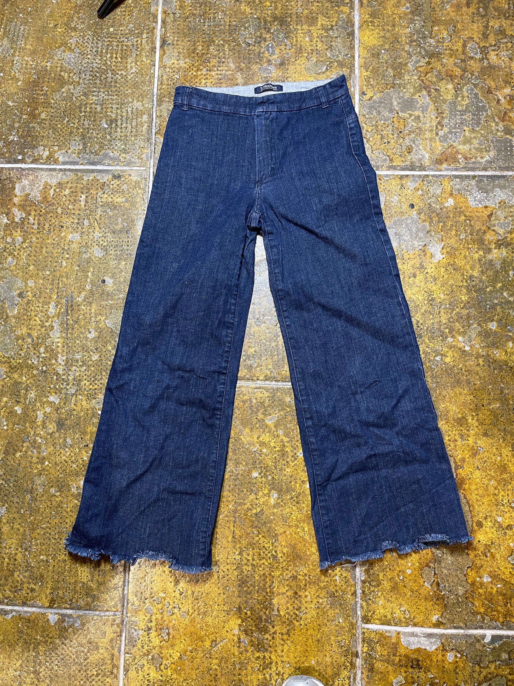 Max Mara Denim Capri Pants Blue 2000s y2k - XS