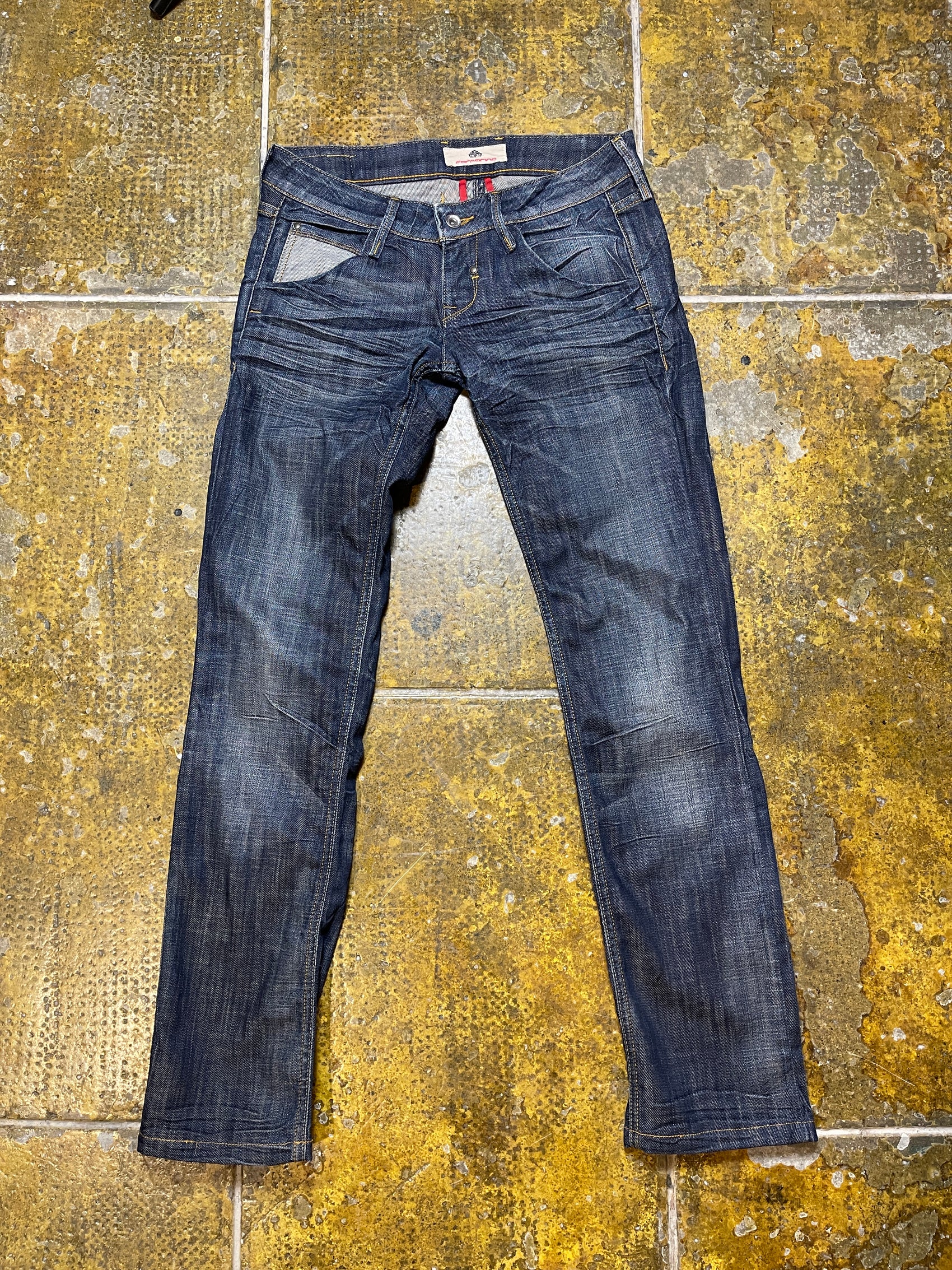 Fornarina Low Waist Skinny Denim Pants Blue 2000s y2k - M