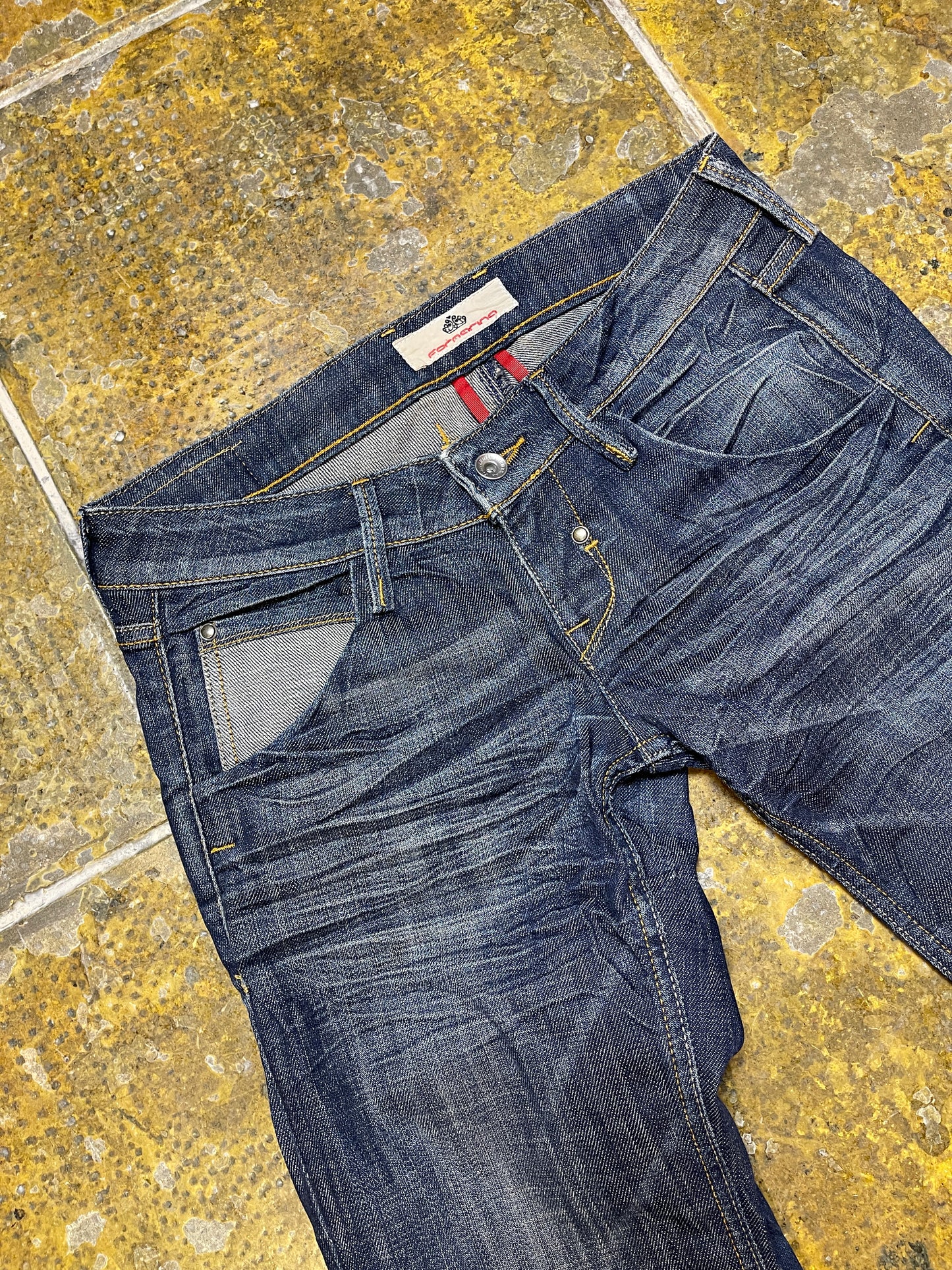 Fornarina Low Waist Skinny Denim Pants Blue 2000s y2k - M