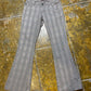 Miss Sixty Low Waist Flared checkered Pants Gray Black 2000s y2k - S/M