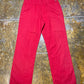 Onyx Flared Linen Pants Red 2000s y2k - XL