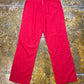 Onyx Flared Linen Pants Red 2000s y2k - XL