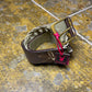 Playboy Leather Belt Brown Boho 2004 y2k