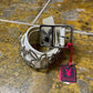 Playboy Leather Metal Belt White Silver 2004 y2k