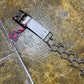 Playboy Leather Metal Belt White Silver 2004 y2k