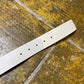 Playboy Leather Belt White Silver Big Buckle 2004 y2k