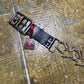 Playboy Leather Belt Black Silver Metal 2004 y2k