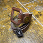 Playboy Leather Belt Brown Big Buckle 2000s y2k