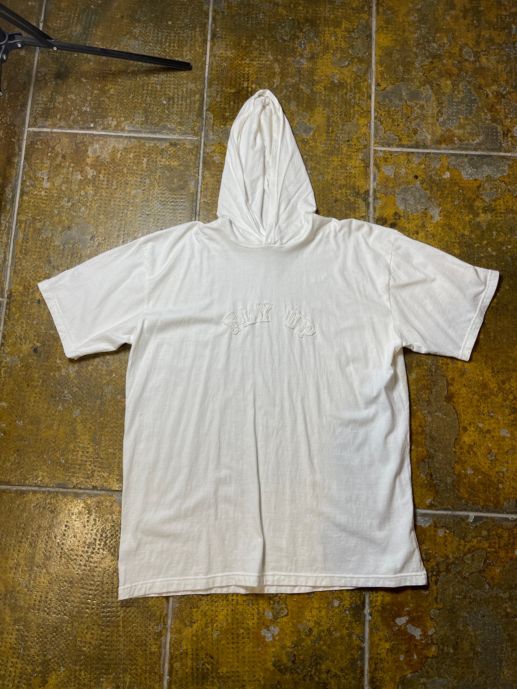 Fly Up Hooded T-Shirt White 2000s y2k - XL/XXL