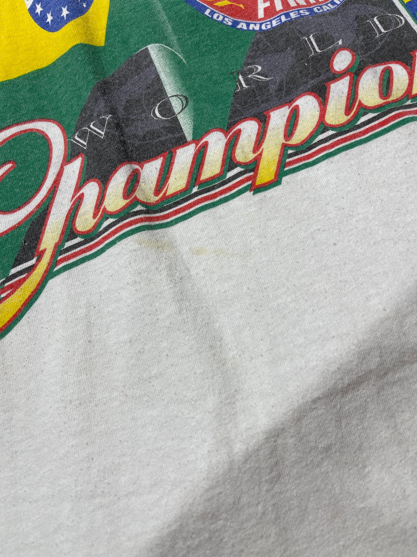 Vintage World Cup USA Brasil 1994 T-Shirt White Football - XL/XXL