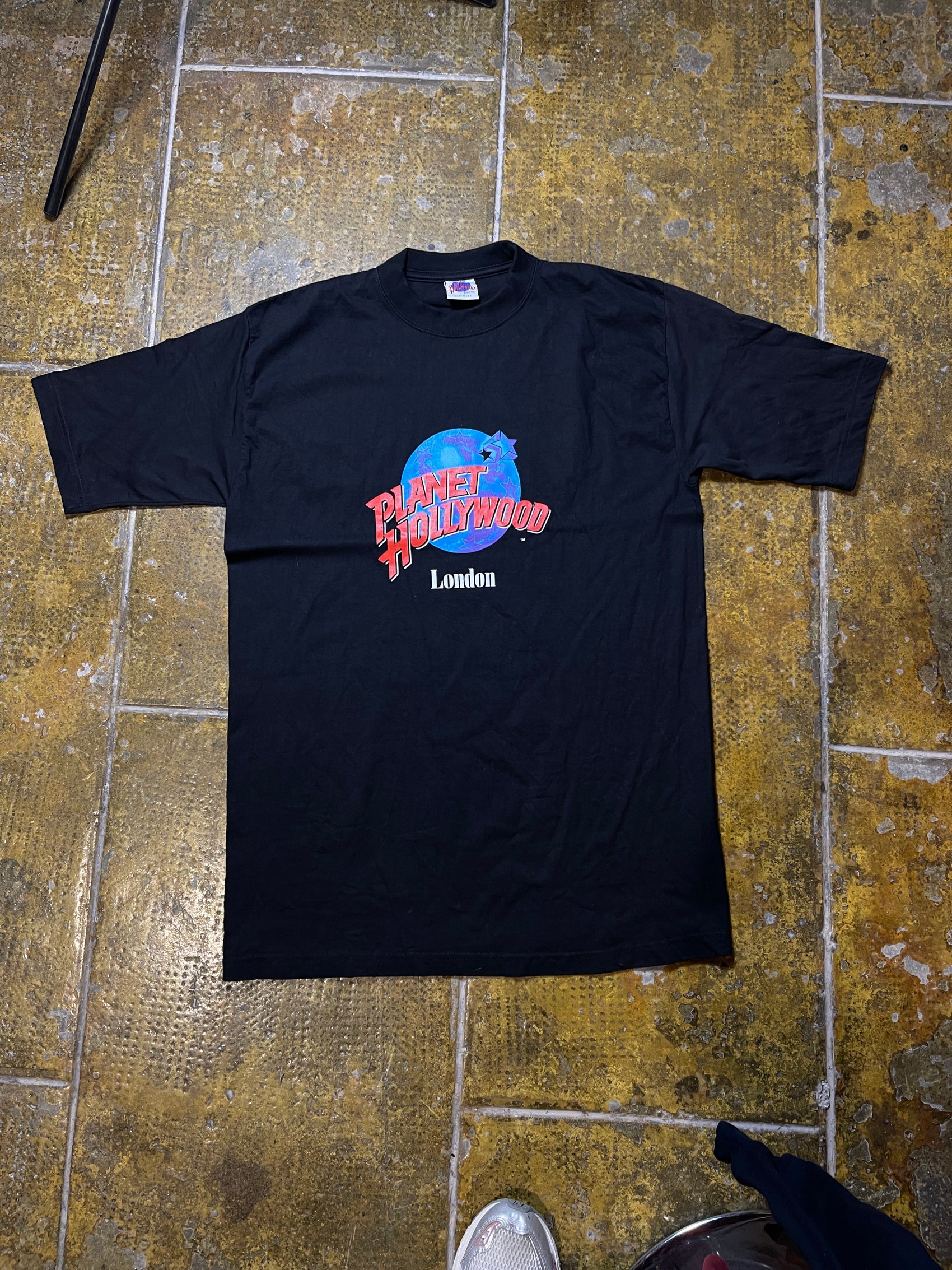 Vintage Planet Hollywood London T-Shirt Black 1991 - XL/XXL