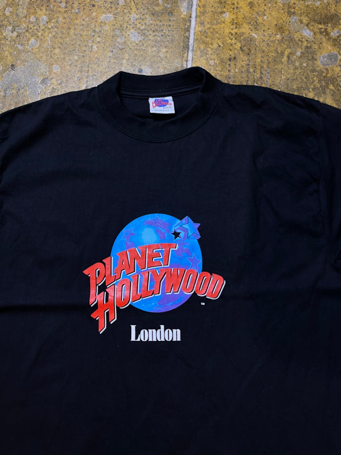Vintage Planet Hollywood London T-Shirt Black 1991 - XL/XXL