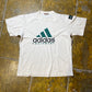 Vintage Adidas Equipment T-Shirt White Turquoise 1990s - L/XL
