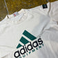Vintage Adidas Equipment T-Shirt White Turquoise 1990s - L/XL
