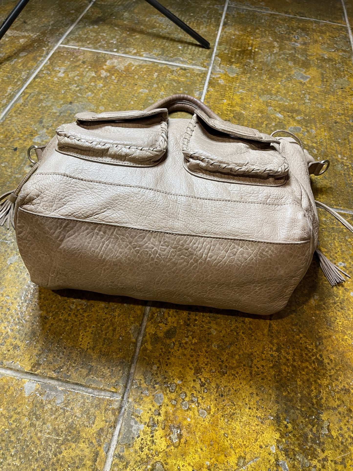 Liebeskind Berlin Shopper Shoulder Bag Leather Cream 2000s y2k