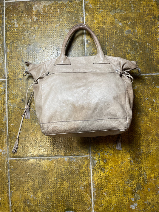 Liebeskind Berlin Shopper Shoulder Bag Leather Cream 2000s y2k