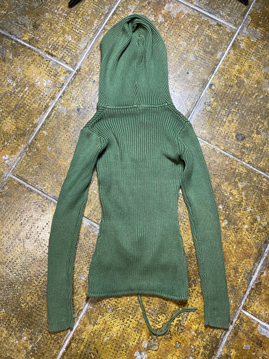 Clockhouse Knitted Hooded Sweatshirt 2000s y2k - XS