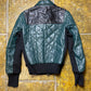 Iceberg Quilted Leather Jacket Green Black - L