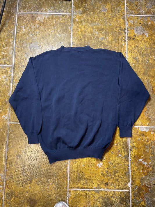 Vintage Iceberg Goofy Disney Knitted Sweatshirt Navy 1990s - XL