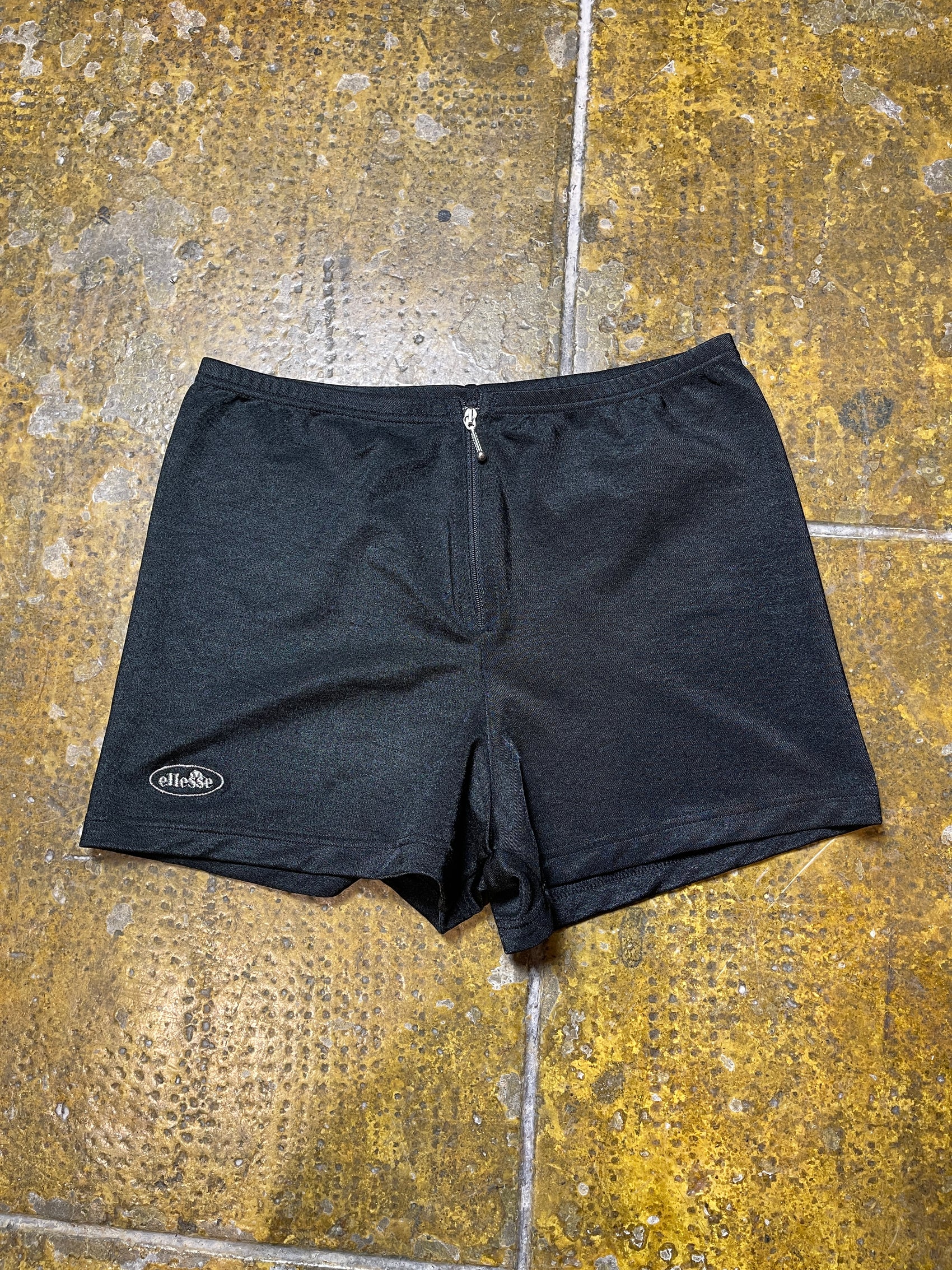 Vintage Ellesse Sport Shorts Black 1990s - S