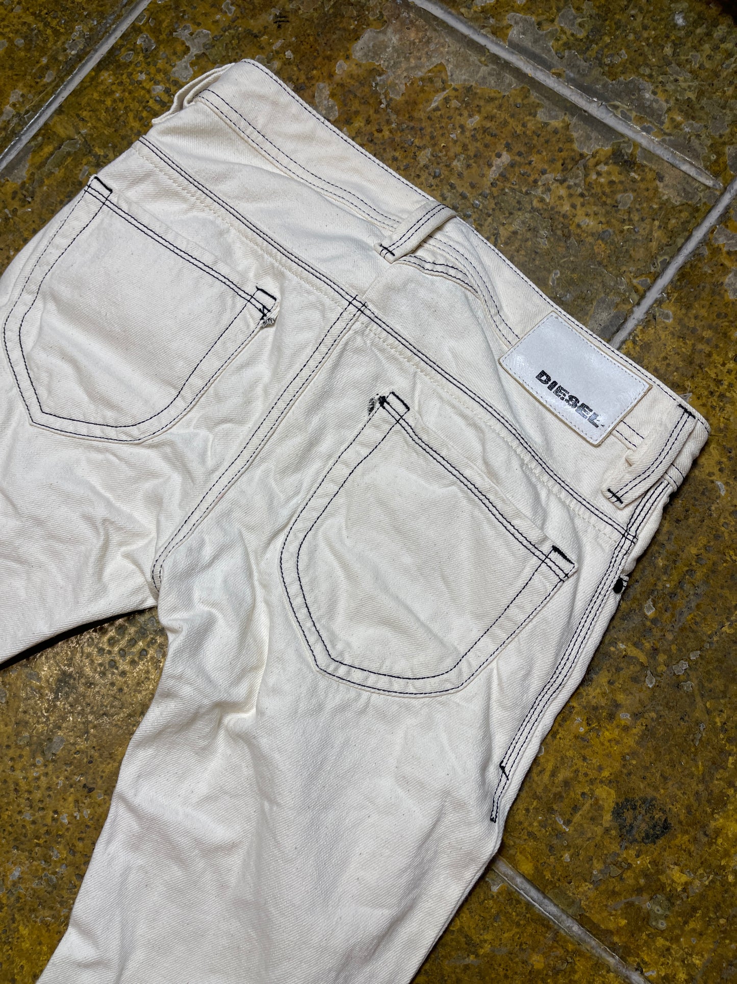 Diesel Skinny Denim Pants Thanaz White 2000s y2k - XS