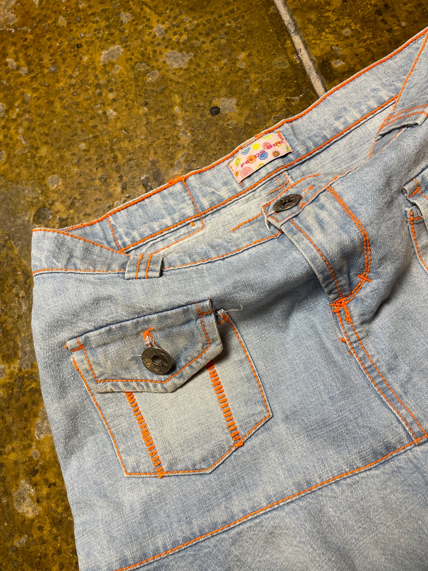 Felos Girl Denim Mini Skirt Blue 2000s y2k - XS